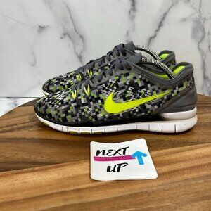 Nike Womens Free 5.0 TR Black White Volt Workout Training Sneaker Shoes US 6.5